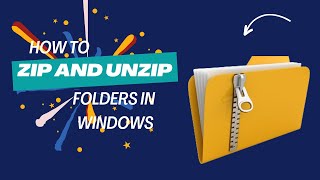 How to Zip and Unzip Files on Windows 10 [upl. by Elleivad]