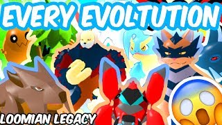 EVERY LOOMIAN EVOLUTION  EVOLUTION ANIMATION  Loomian Legacy Roblox [upl. by Rehm674]