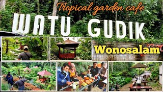 WATU GUDIK WONOSALAM JOMBANG  CAFE DENGAN NUANSA ALAM HUTAN HUJAN TROPIS [upl. by Ybocaj835]