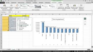 Tuto  Excel Leçon 44 Créer un graphique dans un tableau [upl. by Aihsemek]