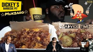 ☆Dickeys Barbeque Mukbang☆ AdviceTimeEating Show [upl. by Drofdarb581]