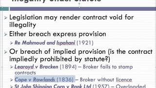 Illegality Lecture 2 of 4 [upl. by Juieta]