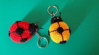 CROCHET porteclés COCCINELLE [upl. by Piers527]