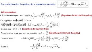 3 Électromagnétisme Équations de propagation des ondes électromagnétiques [upl. by Ranit]