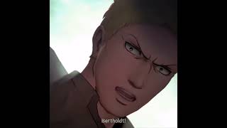 Reiner and Bertholdt Transformation attackontitan aot2finalbattle armoredtitan colossaltitan [upl. by Petty]