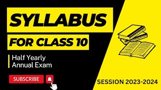 SEBA Annual and Half Yearly syllabus for Class X  Session 20232024 [upl. by Asilahs]