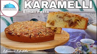 BU ELMALI PASTA ŞAHANE OLUYOR💢KARAMELLİ ELMALI KEKAz Malzemeli Çok Lezzetli👌 backen [upl. by Owiat]