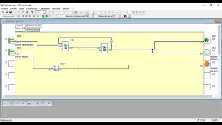 PLC Crouzet Logic M2  arranque y paro con indicadores luminosos [upl. by Alrahc884]