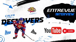 QMJHL Youtube Live  with Caleb Desnoyers Moncton Wildcats [upl. by Llen]