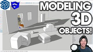 Getting Started in SketchUp Pro Part 2  Modeling 3D OBJECTS [upl. by Jak565]