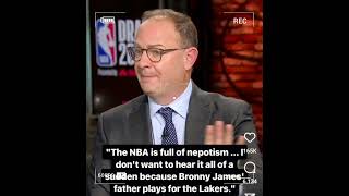 Nepotism nba nbadraft espn stephenasmith nepotism lebronjames bronnyjames [upl. by Nedrud]