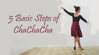 Cha Cha Cha Five Basic Steps [upl. by Rahel]