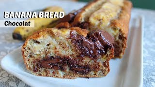 Banana breadchocolat Simple et rapide  Cookwithso [upl. by Eerised]