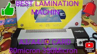 Best A3 lamination Machine Unboxing amp Review Sabse Sasta Lamination Machine For Business A3A4 Doc [upl. by Akemehs]