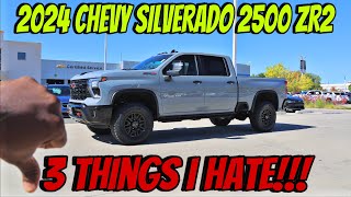 3 Things I Hate About The 2024 Chevy Silverado 2500 ZR2 HD [upl. by Ahcim277]