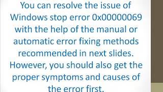 Fix Windows Stop Error 0x00000069 [upl. by Aranahs]