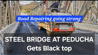 STEEL BRIDGE AT PEDUCHA GETTING BLACK TOP NH29 trending ROAD repairing [upl. by Esmond]