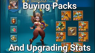 Lords Mobile  Buying Packs And Upgrading Stats [upl. by Valaree]