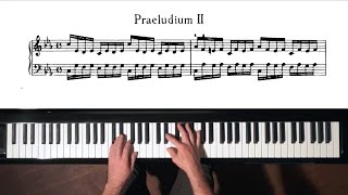 Bach Prelude and Fugue No2 Well Tempered Clavier Book 1 with Harmonic Pedal [upl. by Sexela]