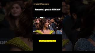 Boss girl speech by Samantha in IIFA 2024 ytshorts trending bossgirl [upl. by Jonie]