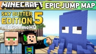 Minecraft EPIC JUMP MAP 5  GommeHD der Blödmann SkyDoesMinecraft Butter Edition [upl. by Aloek]