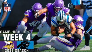 Minnesota Vikings vs Carolina Panthers Game Highlights  NFL 2023 Week 4 [upl. by Pfosi]