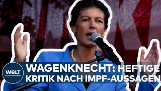 CORONA quotSchäme michquot Heftige Kritik aus der eigenen Partei an Sahra Wagenknecht nach ImpfAussagen [upl. by Attiuqal198]