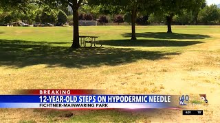 12yearold child sent to hospital after stepping on hypodermic needle [upl. by Einner]