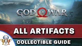 God of War  All 45 Artifacts Collectibles Locations  Curator Trophy Guide [upl. by Jezreel694]