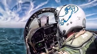 Jet Launch From USS Theodore Roosevelt • Cockpit View [upl. by Aissatsan982]