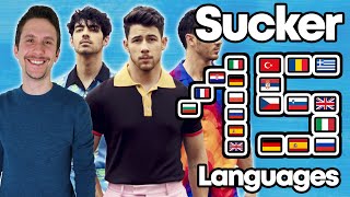 JONAS BROTHERS Singing Sucker in 15 Languages With Zero Singing Skills [upl. by Aivon816]