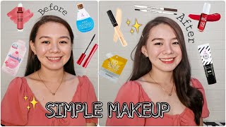 SIMPLE MAKEUP TUTORIAL FOR BEGINNERS USING AFFORDABLE PRODUCTS  Glad Ocampo [upl. by Brag]