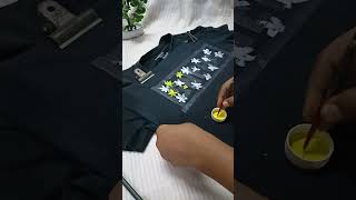 new tshirt 👕 painting 🖌️🎨youtubeshorts youtubevideos new handmade ✨🌼🖌️ [upl. by Ahtamas]