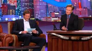 Dirk Nowitzki Reads His Nicknames at Conan OBrien Show 2014 [upl. by Sumaes]