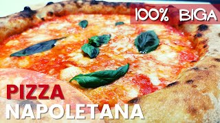 PIZZA NAPOLETANA 100 BIGA  Impasto con prefermento solido  Ricetta facile [upl. by Stavros983]