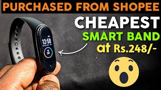 Cheapest Smart Band Under 250 From Shopee  M4 Smart Band Unboxing⚡⚡ [upl. by Aihk]