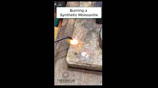 Burning a synthetic moissanite [upl. by Shanly674]