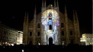 Spettacolo di luci sul Duomo di Milano 28022012 Quaresima IGP Decaux [upl. by Onairelav698]