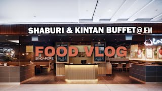 Shaburi amp Kintan Buffet at JEM  Japanese BBQ Buffet  Food Vlog Singapore [upl. by Akitnahs392]