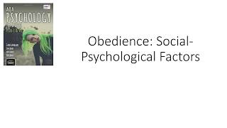 AQA A Level Psychology  Social influence  Obedience SocialPsychological Factors [upl. by Earezed]