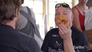 Bike to Bites Visits Hole Doughnuts in Asheville [upl. by Aleras776]