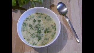 Recette du potage au cerfeuil frais [upl. by Aicirtak888]