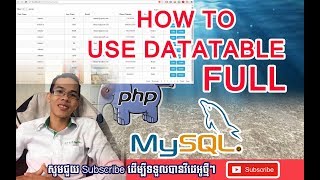 Using DataTable in PHP Full TutorialPHP Programming Langauge [upl. by Suitangi]