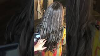 Dark brown with ash💇‍♀dyehairstylevairalvideo mucis [upl. by Ahtamat509]