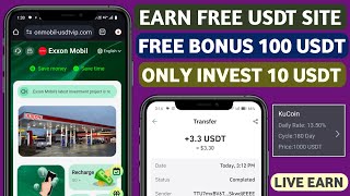 Exxon Mall  New Usdt Earning Site  Usdt Money Making Website  Free Usdt Mining  Usdt Earning [upl. by Zoara]