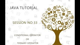 JAVA TUTORIAL 33 CONDITIONAL OPERATOR OR TERNARY OPERATOR [upl. by Nnanaej]