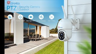 1080P Ctronics PTZ Wifi Security Camera with 18m Color Night Vision and Auto Tracking [upl. by Nedlog]