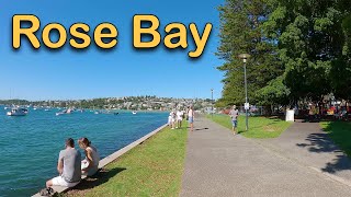 Rose Bay walking tour Australia Mar 2024  4K video [upl. by Ydnis]