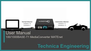 Technica Engineering 1001000BASET1 MediaConverter MATEnet 사용자 매뉴얼 영상 [upl. by Berger]