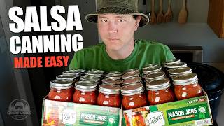 Easiest Recipe to Can Salsa with Fresh Tomatoes  Canning for Beginners [upl. by Tongue]